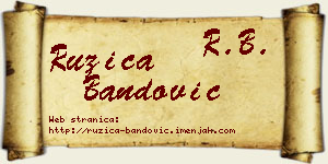 Ružica Bandović vizit kartica